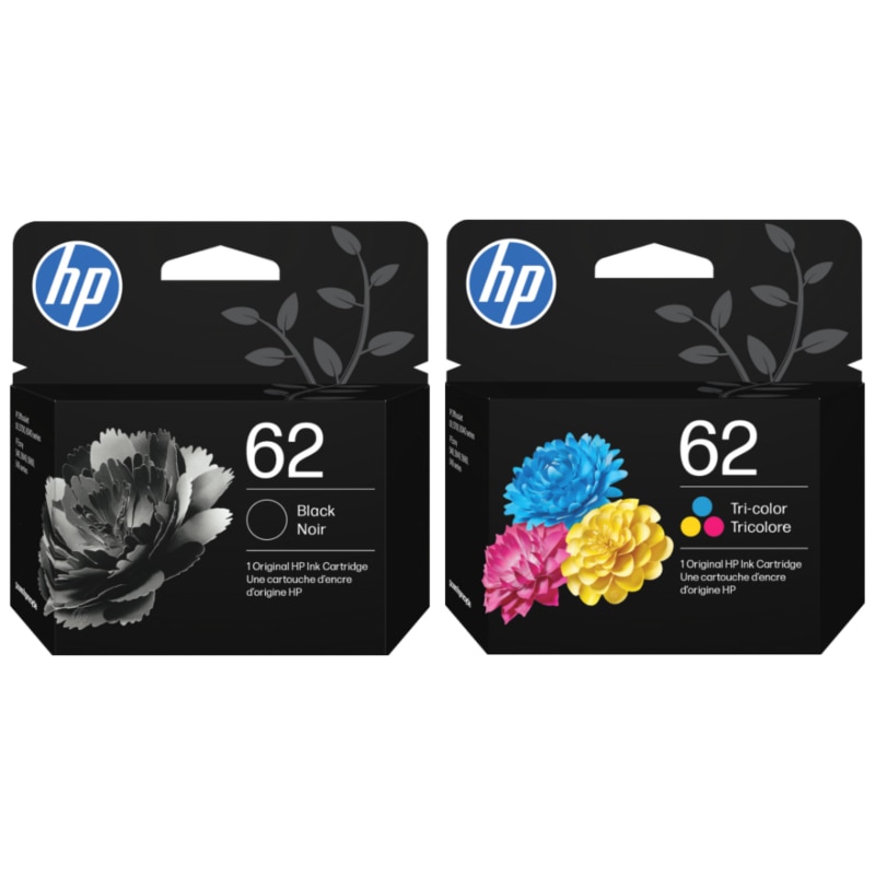 Cartouches HP 62 noir + trois couleurs