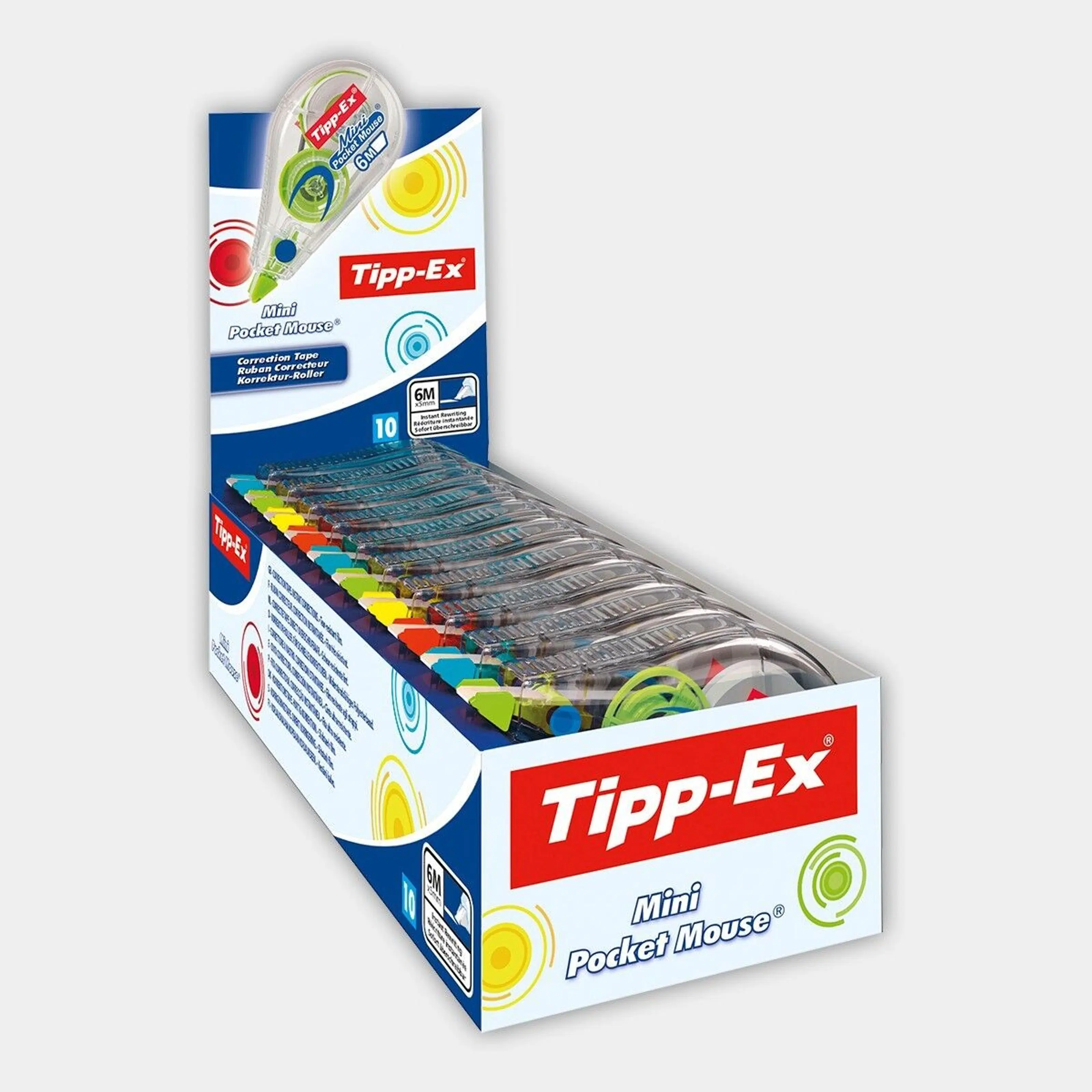 Boite de 10 Rubans correcteurs Tipp-Ex Mini pocket Mouse